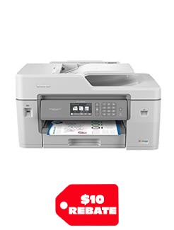 BROTHER MFC-J6555DW COLOR INKJET MFP, 11" X 17", 30PPM MONO & COLOR, UP TO 1 YEAR INK