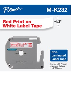 Brother 1/2" Red on White (MK232)